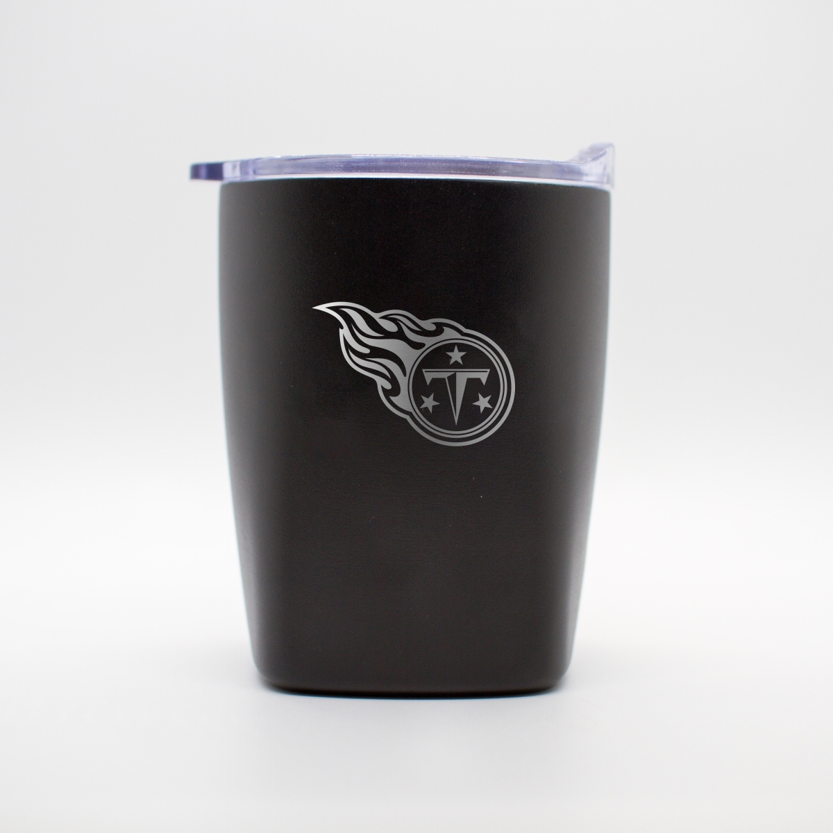 Picture of Logo Brands 631-S14PR-BLK-9 Tennessee Titans 10 oz Etch Black Powder Coat Rocks Tumbler