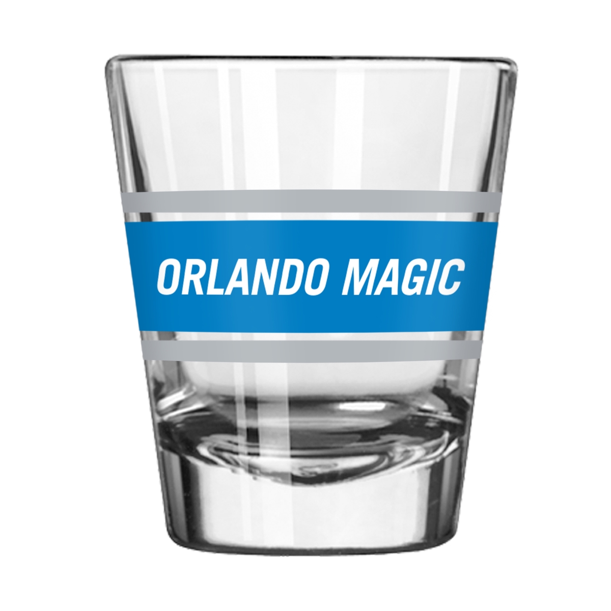 Picture of Logo Brands 722-G2S-16 Orlando Magic 2 oz Stripe Shot Glass