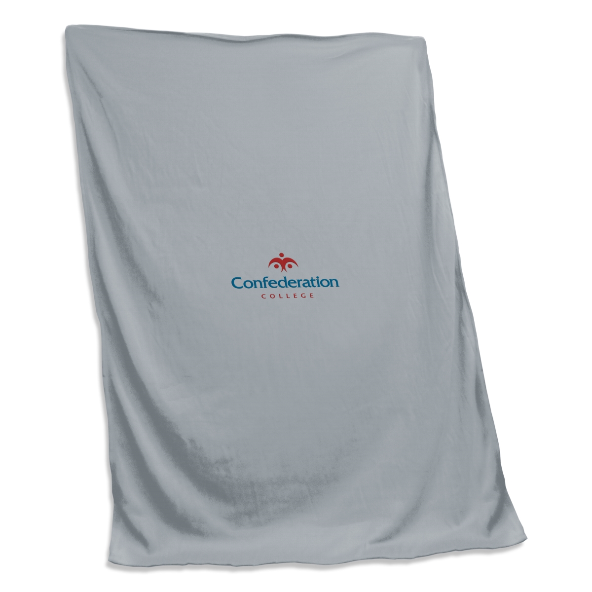 Picture of Logo Brands C4967-74S-G1 Confederation College Gray Screened Sweatshirt Blanket