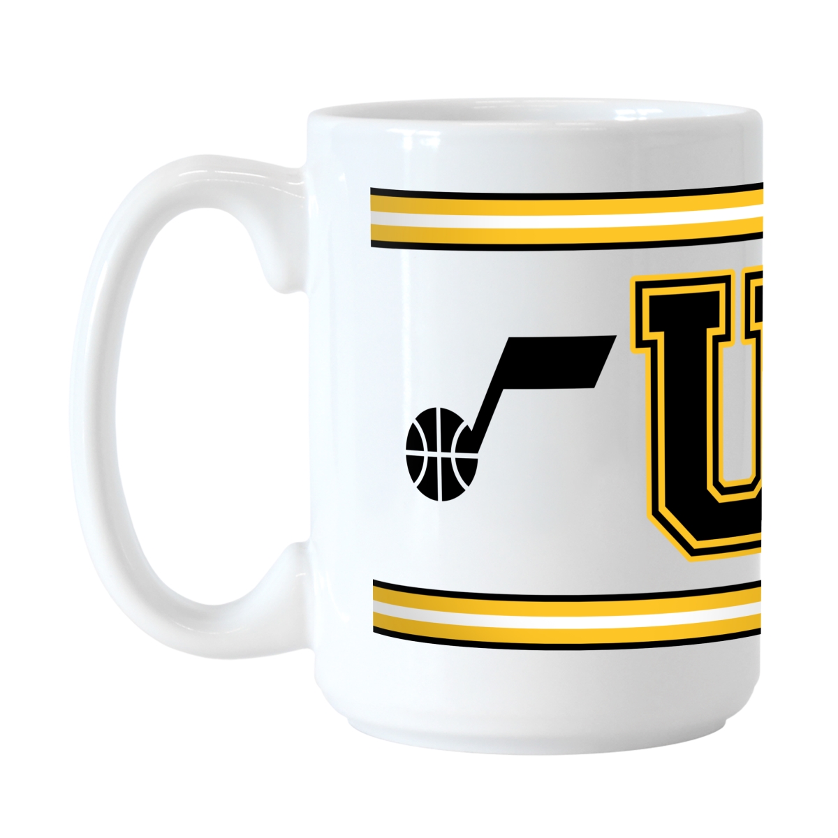 729-C15M-4S 15 oz Utah Jazz Overtime Stripe Sublimated Mug