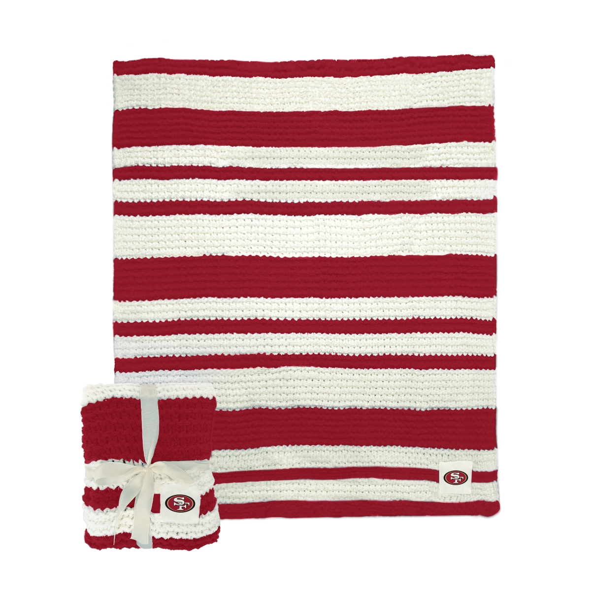 627-282 50 x 60 in. San Francisco 49ers Cable Knit Throw