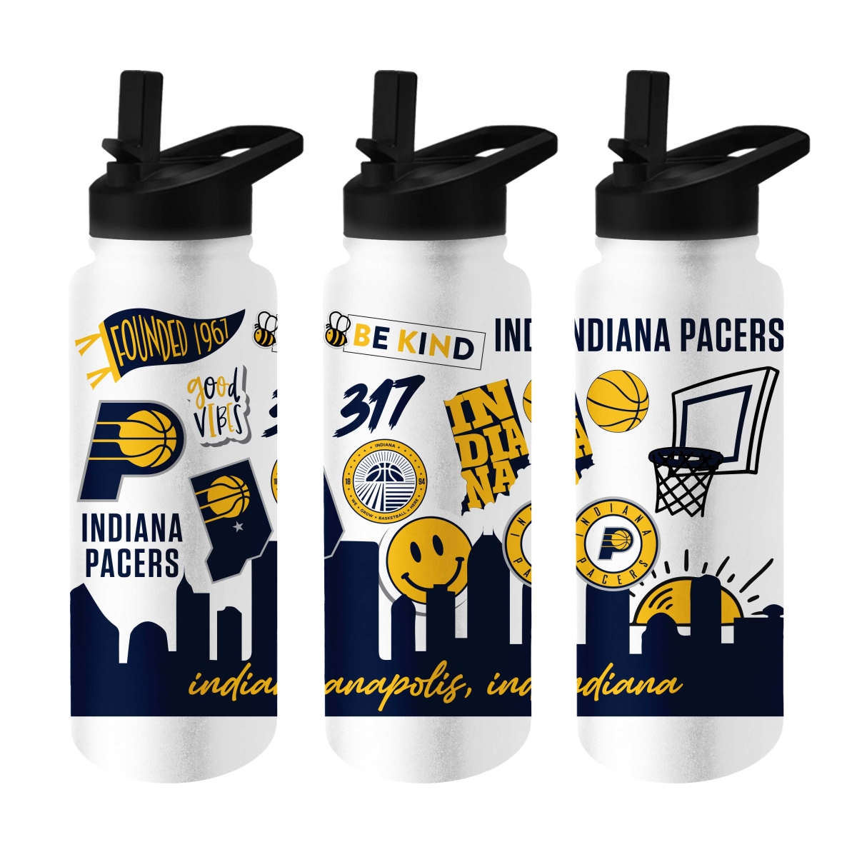 711-S34QB-63 Indiana Pacers 34 oz Native Quencher Bottle