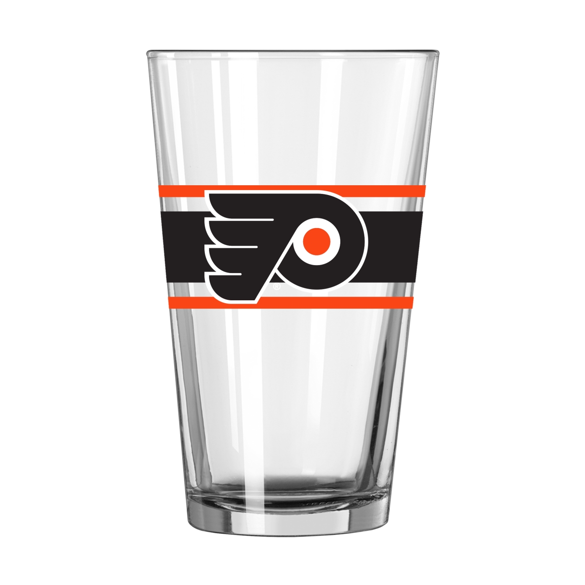 Picture of Logo Brands 822-G16P-16 Philadelphia Flyers 16 oz Stripe Pint Glass