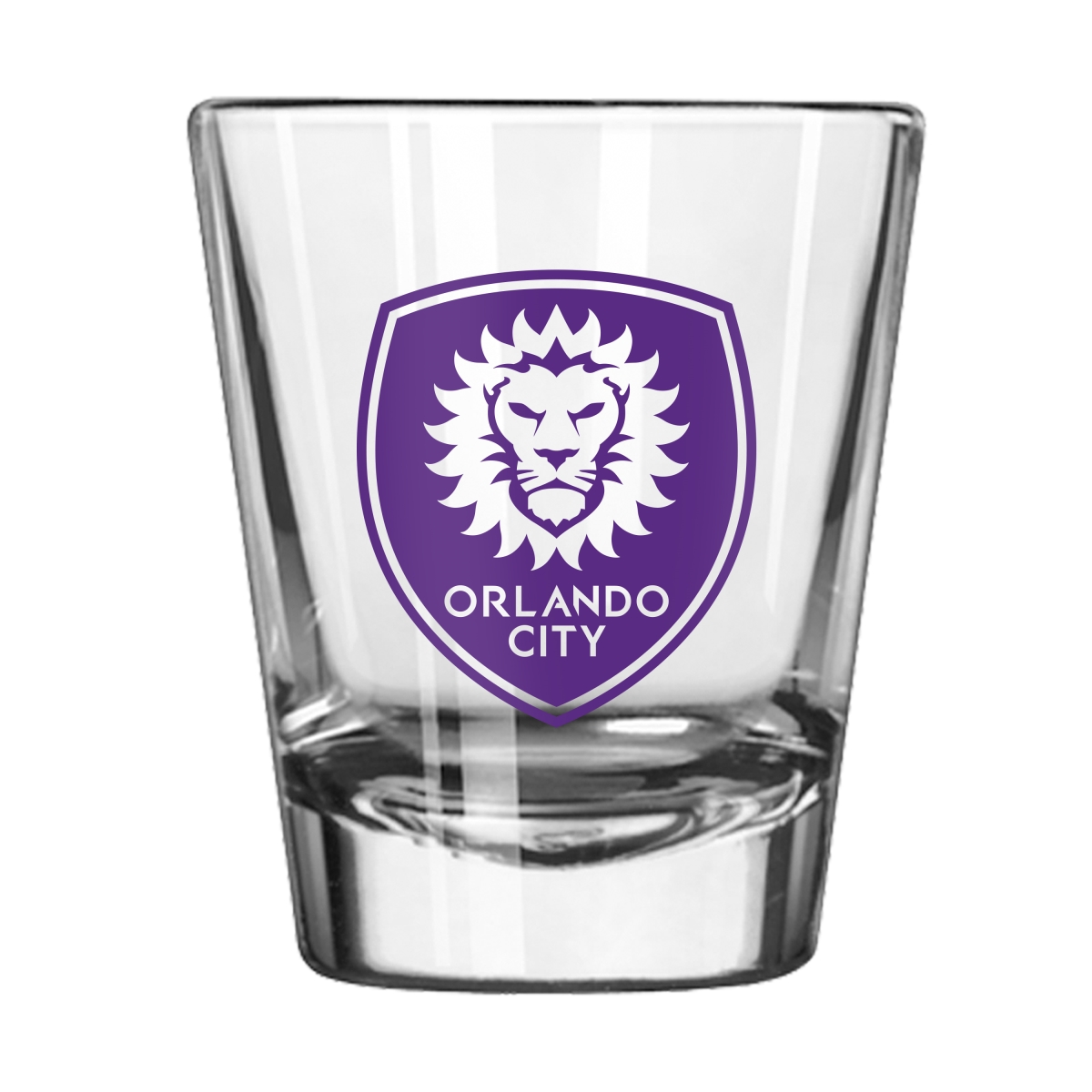 Picture of Logo Brands 921-G2S-1 Orlando City SC 2 oz Gameday Shot Glass