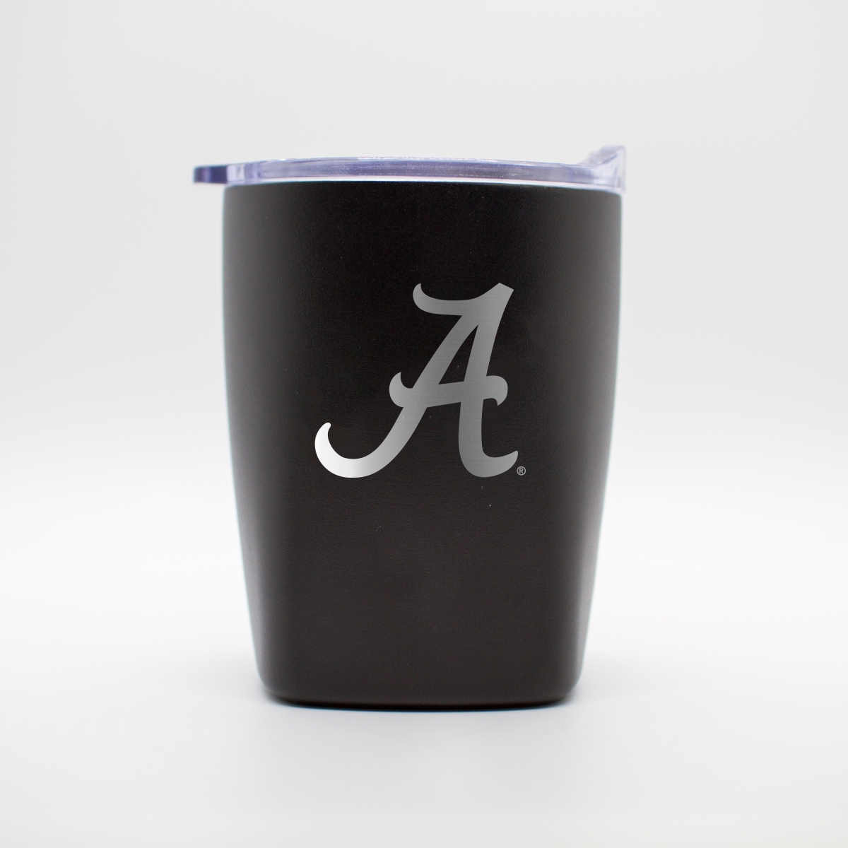 Picture of Logo Brands 102-S14PR-BLK-9 Alabama Crimson Tide 10 oz Etch Black Powder Coat Rocks Tumbler