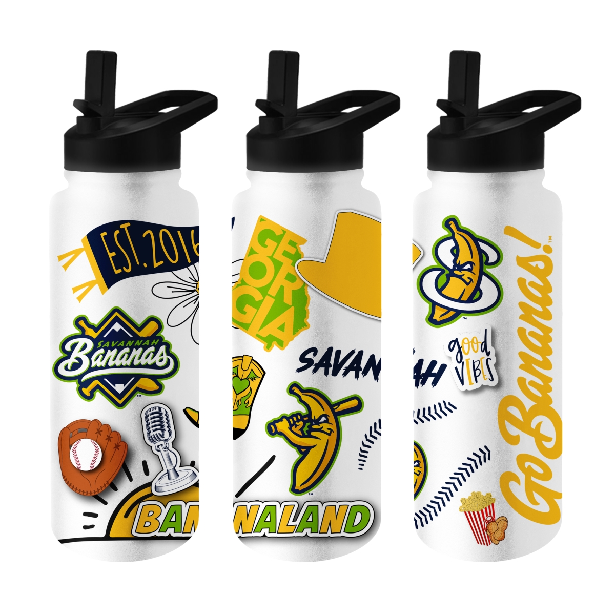 C5061-S34QB-63 Savannah Bananas 34 oz Native Quencher Bottle