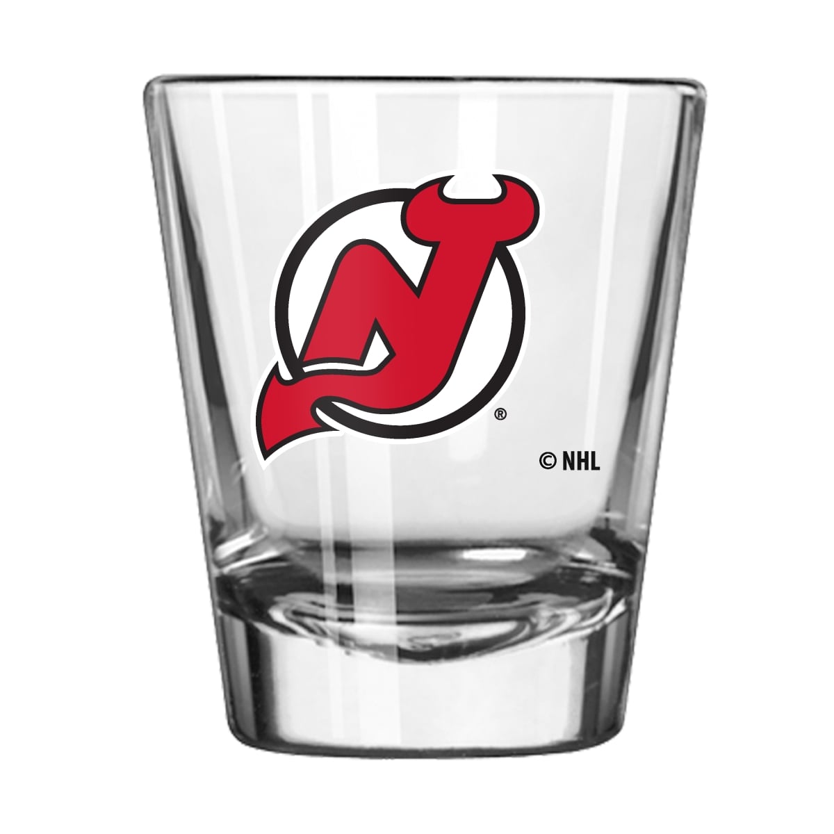 Picture of Logo Brands 818-G2S-17 Jersey Devils 2 oz Swagger Shot Glass