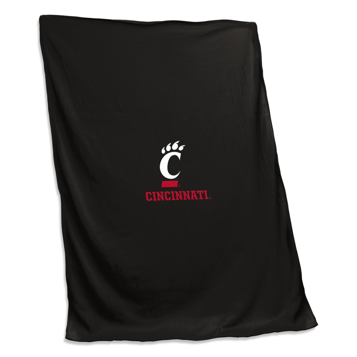 121-74S-C3 54 x 84 in. Polyester Cincinnati Combo Mark Black Screened Sweatshirt Blanket