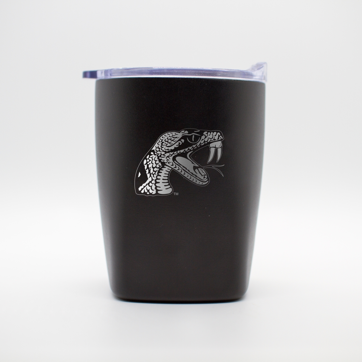 Picture of Logo Brands 137-S14PR-BLK-9 Florida A&M 10 oz Etched Powdercoat Rocks Tumbler