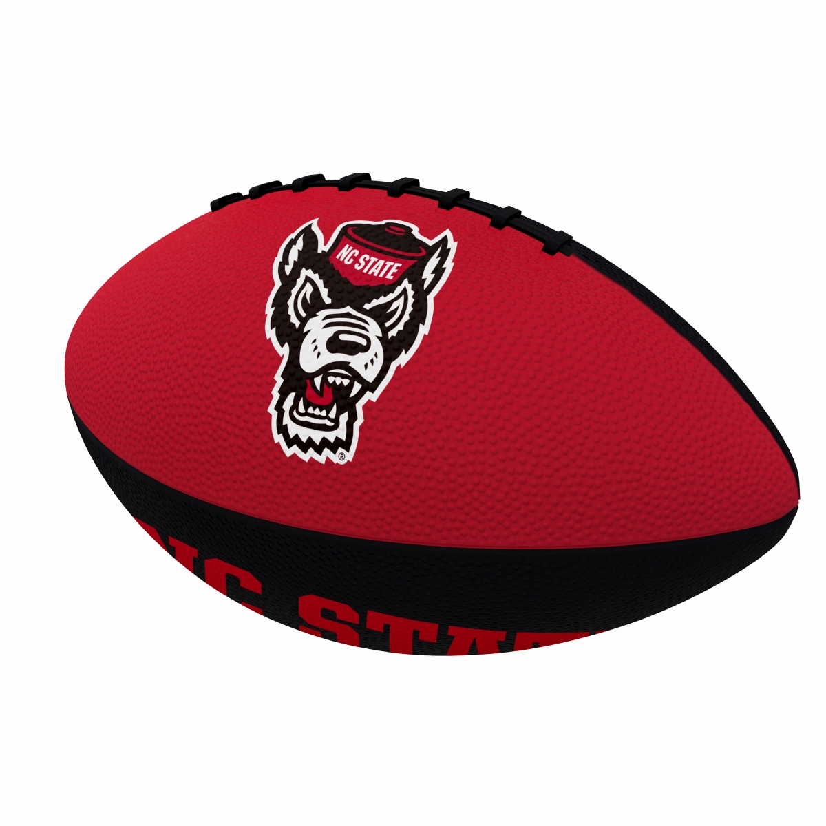 186-93JR-2 NC State Pinwheel Junior Size Rubber Football