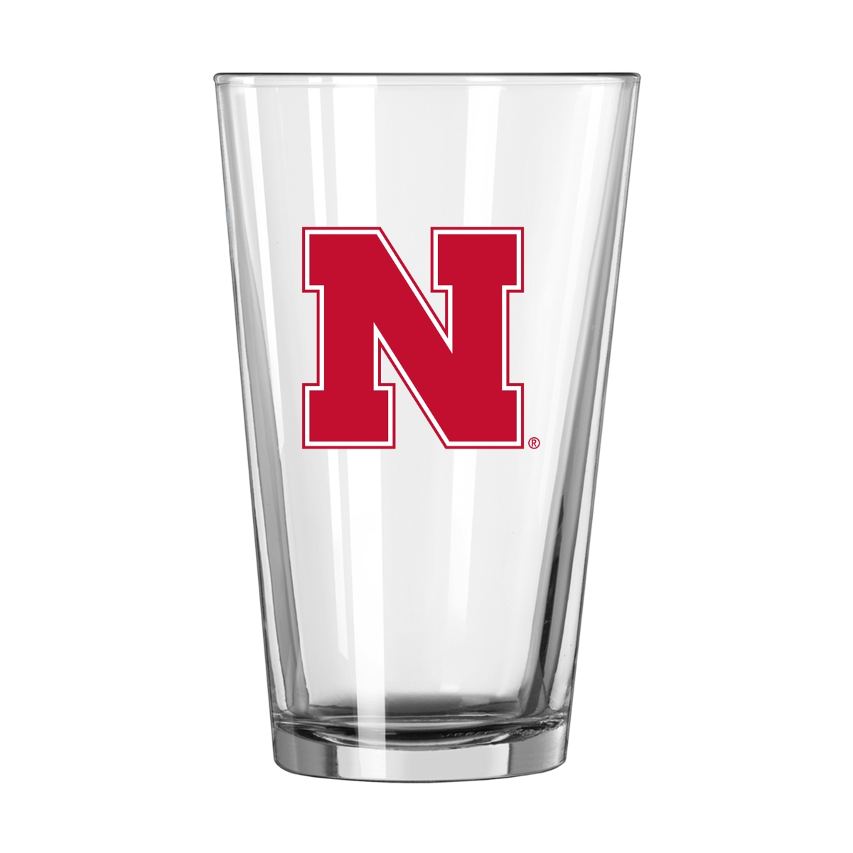 182-G16P-10 Nebraska 16 oz Satin Etched Pint Glass