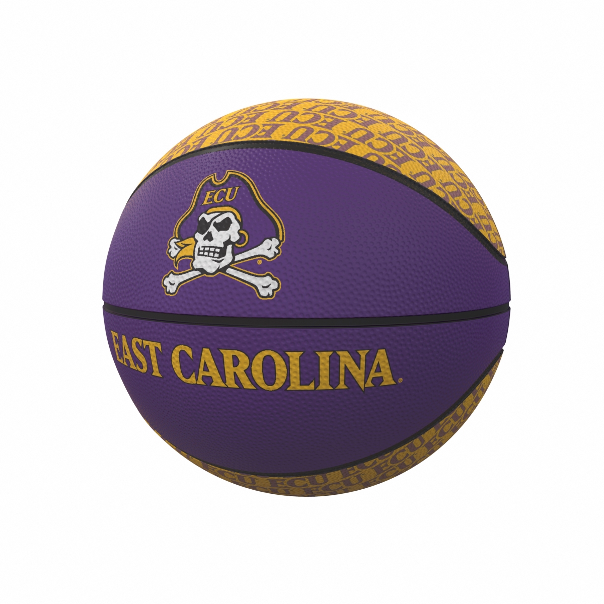131-91MR-1 East Carolina Repeating Logo Mini-Size Rubber Basketball