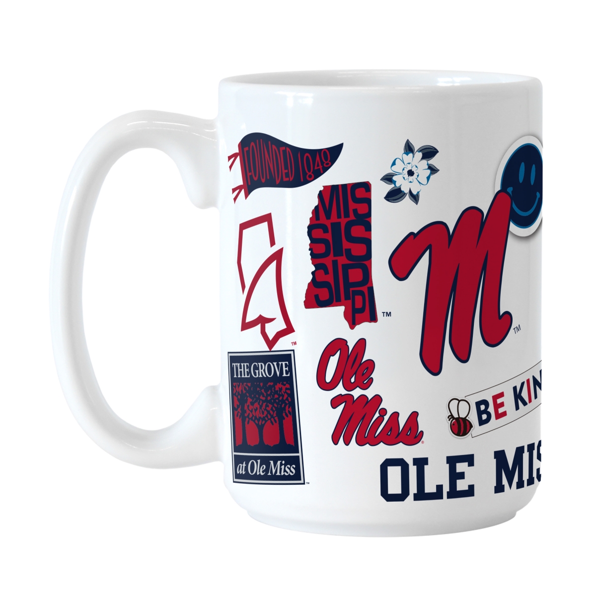 176-C15M-63 Ole Miss 15 oz Native Sublimated Mug