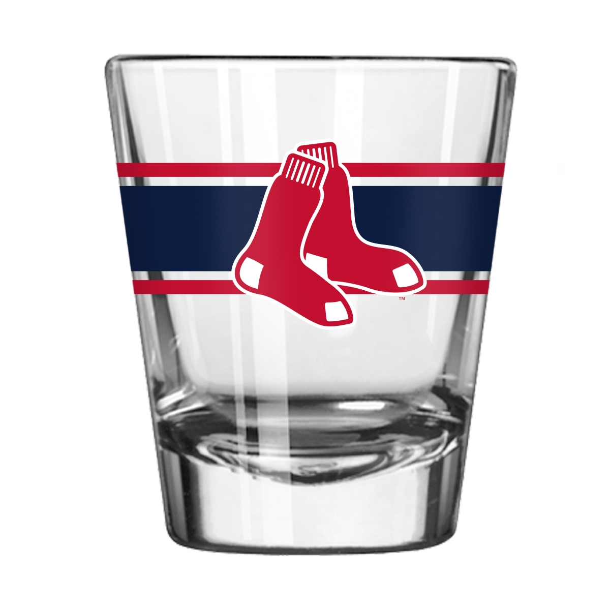 505-G2S-16 Boston Red Sox 2 oz Stripe Shot Glass