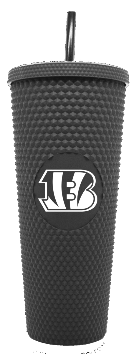 607-P24ST-BLK Cincinnati Bengals 24 oz Studded Tumbler