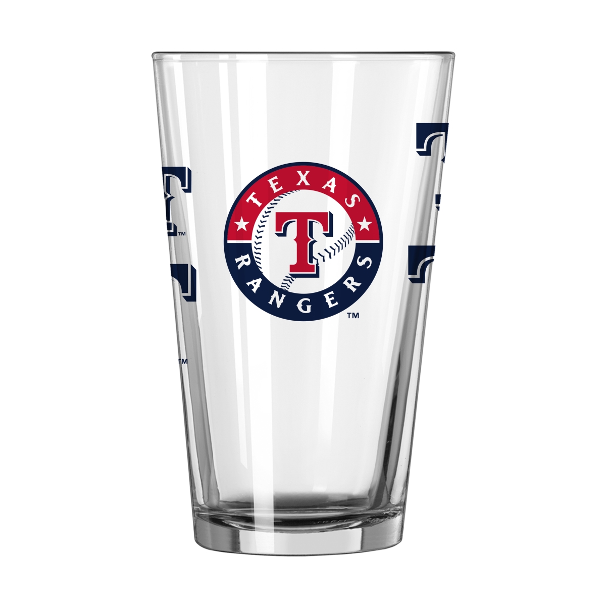 529-G16P-23 Texas Rangers 16 oz Scatter Pint Glass
