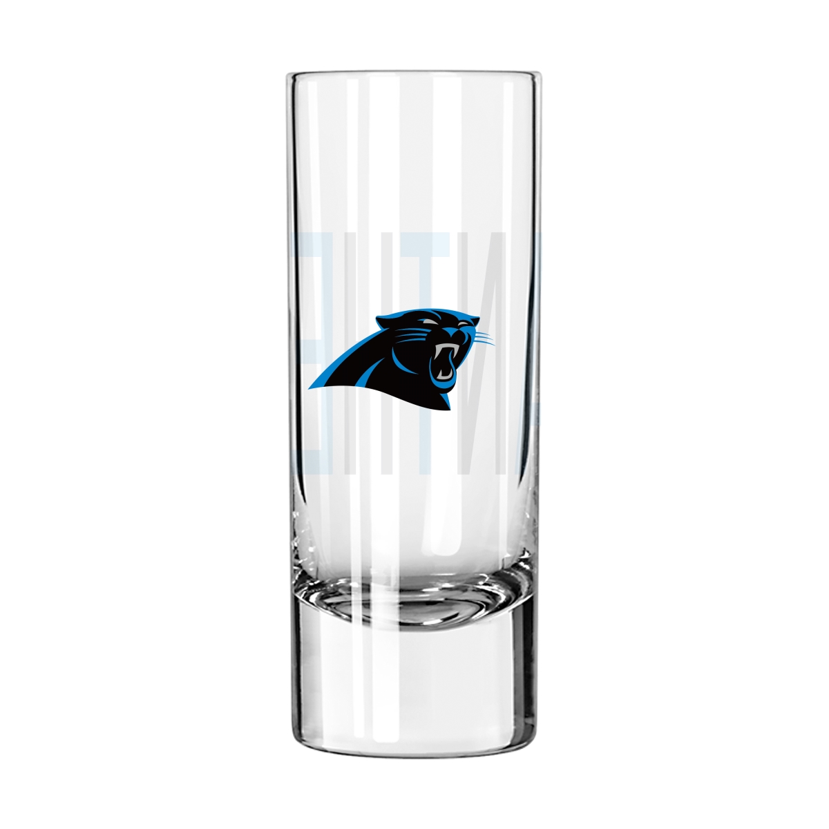 605-G2.5S-4 Carolina Panthers 2.5 oz Overtime Shooter Glass