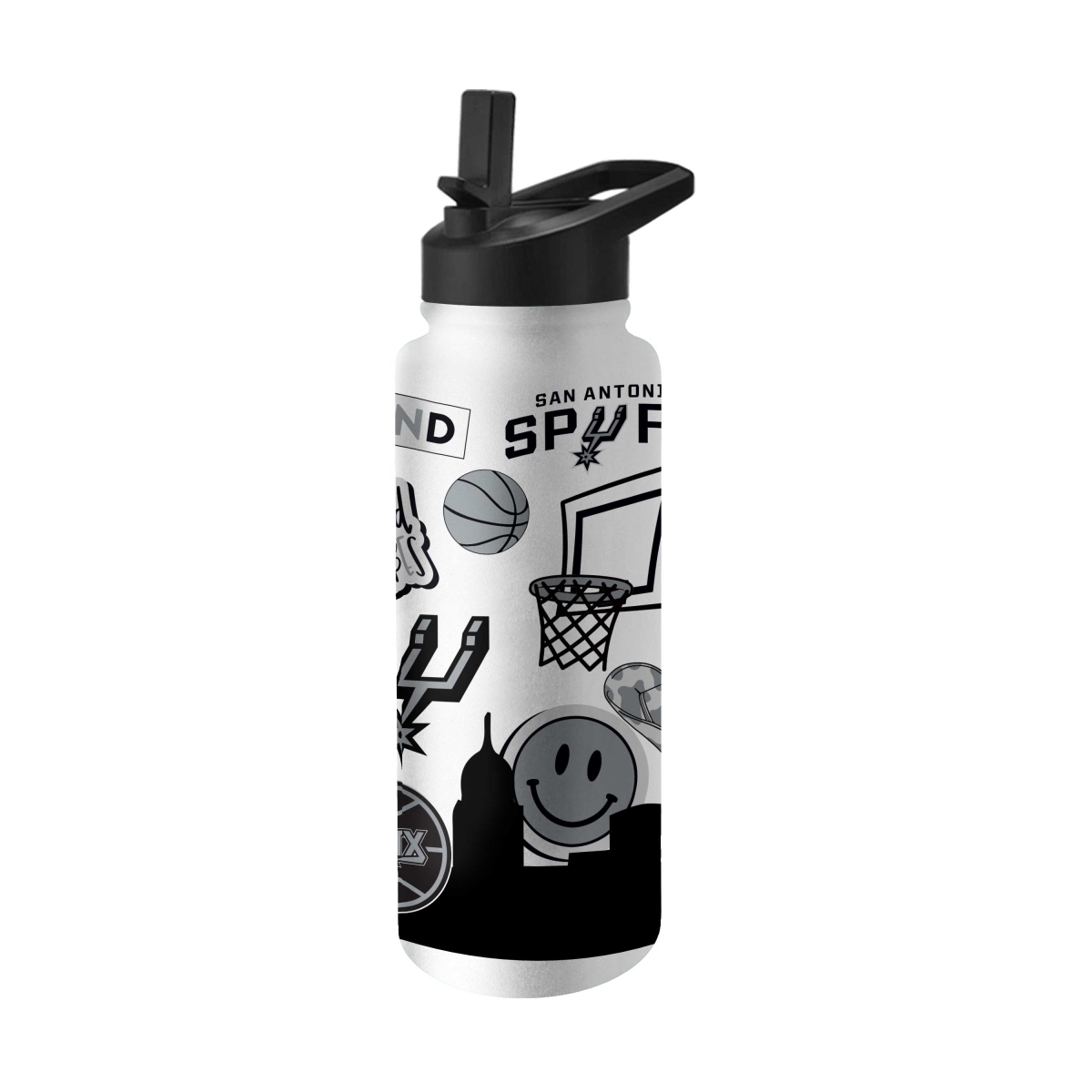 727-S34QB-63 34 oz San Antonio Spurs Native Quencher Bottle
