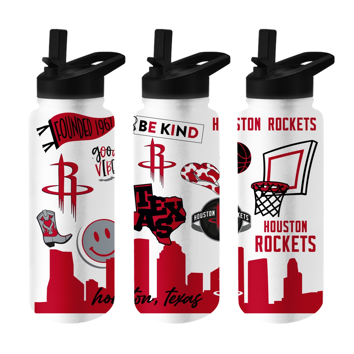 710-S34QB-63 Houston Rockets 34 oz Native Quencher Bottle