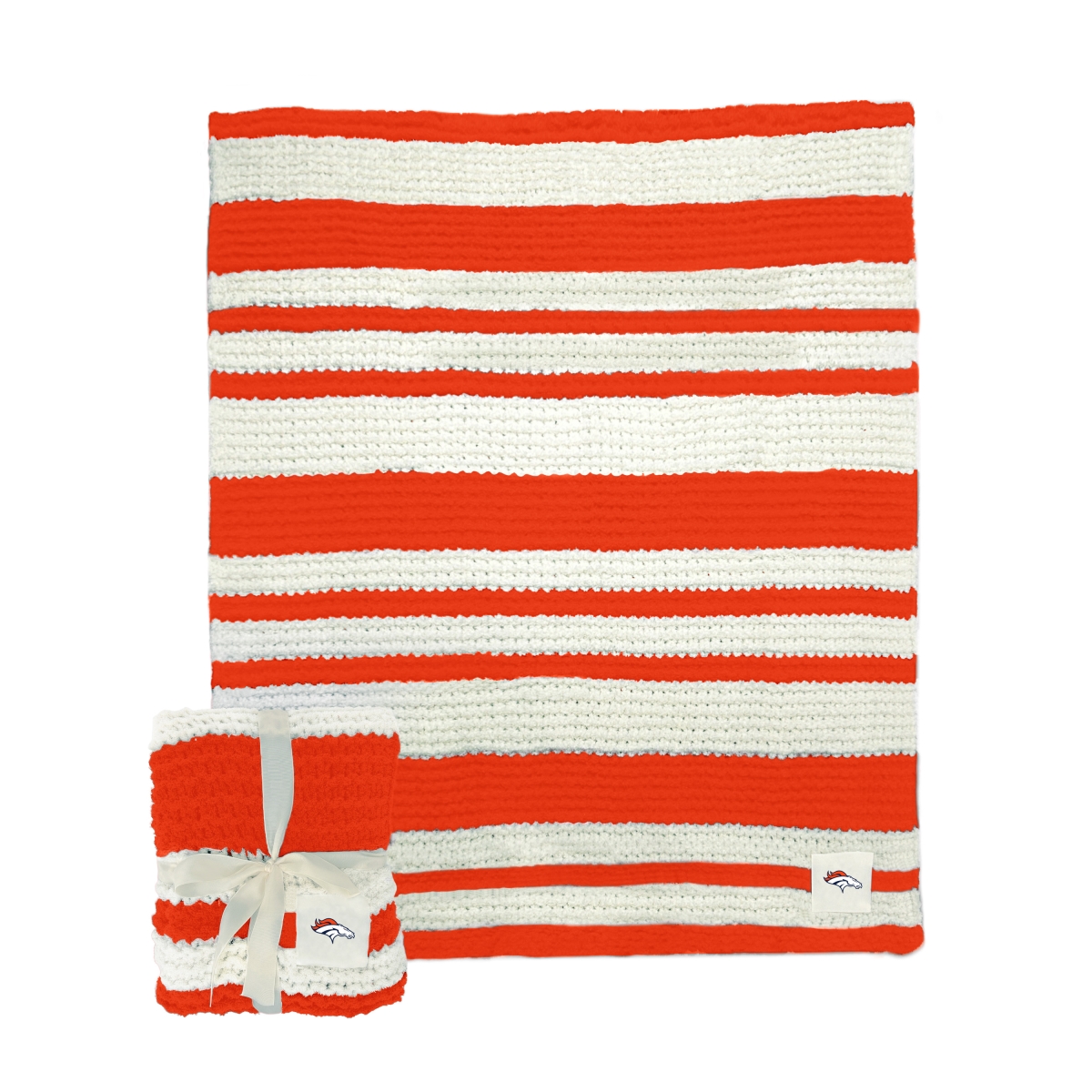 610-282 50 x 60 in. Denver Broncos Cable Knit Throw