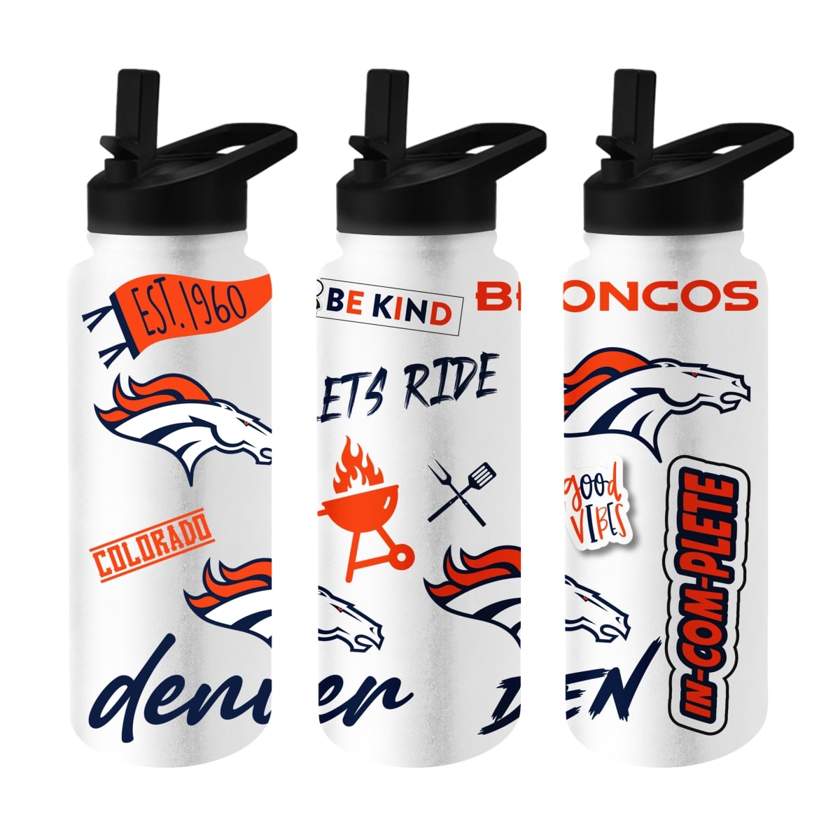 610-S34QB-63 Denver Broncos 34 oz Native Quencher Bottle