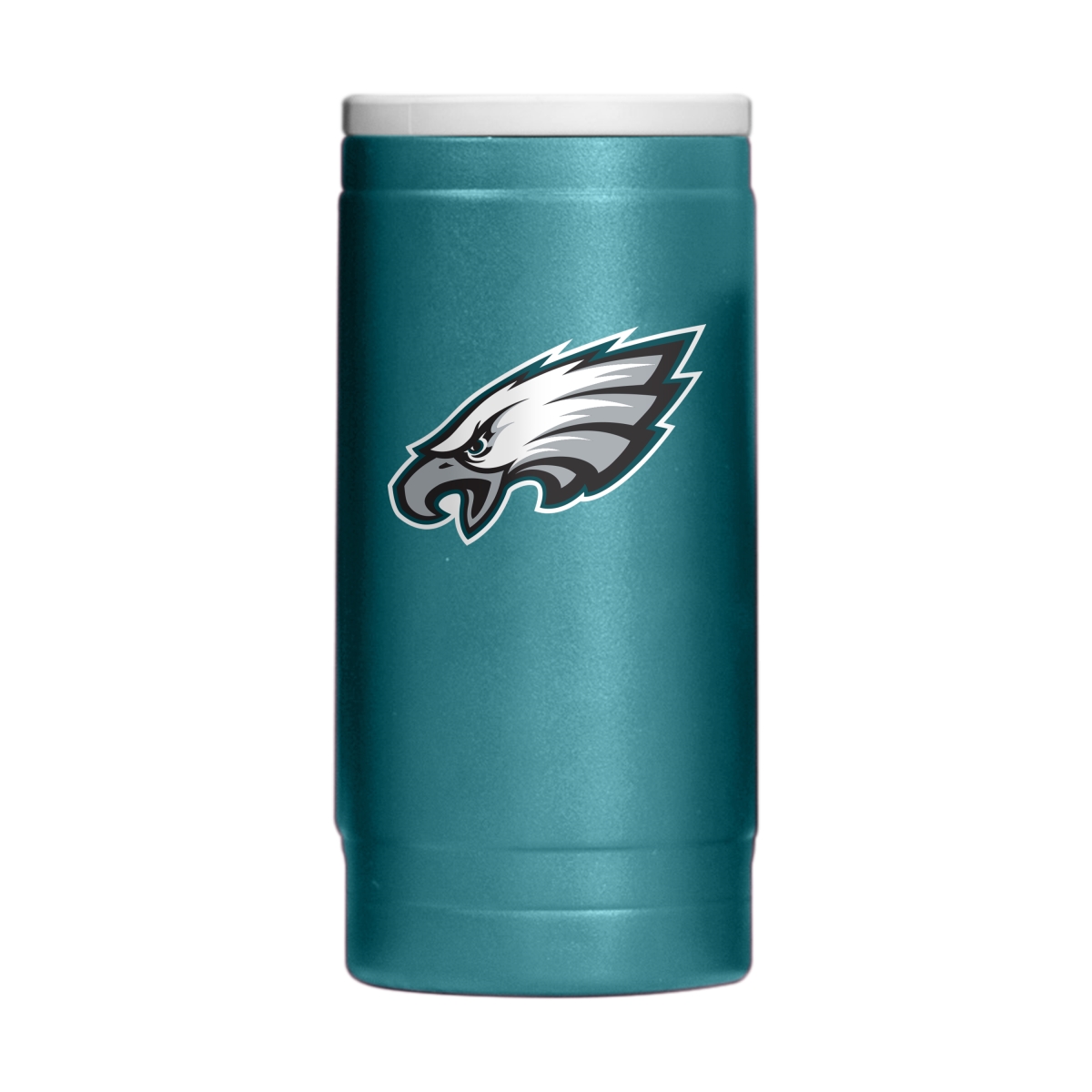 Picture of Logo Brands 624-S12PC-34 Philadelphia Eagles Flipside Powder Coat Slim Can Coolie