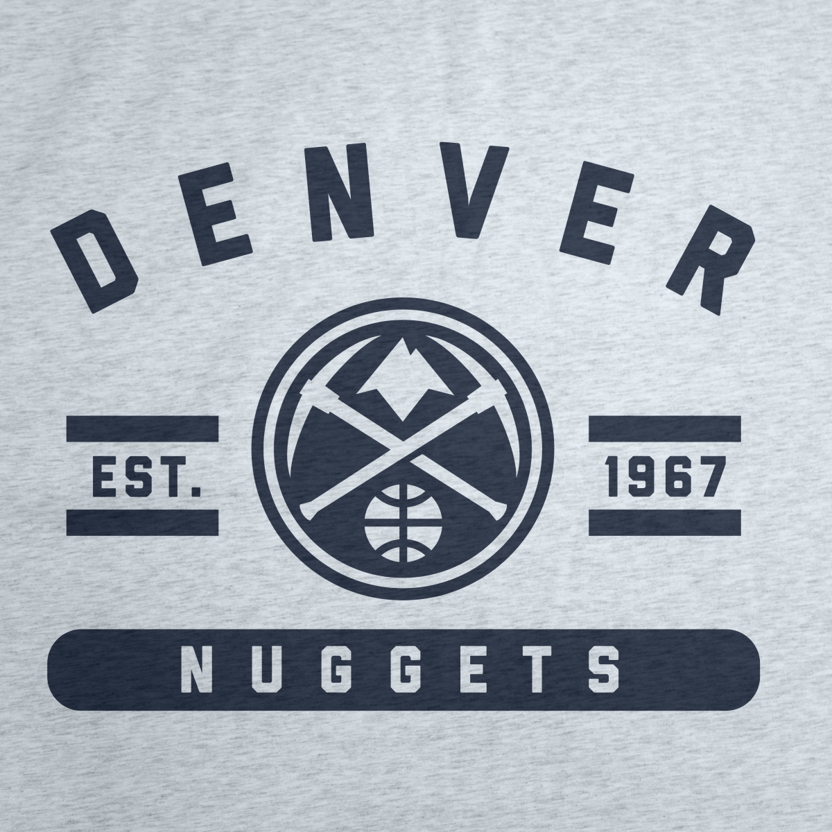 707-74DS-AGRY Denver Broncos Nuggets Sublimated Sweatshirt Blanket, Athletic Gray
