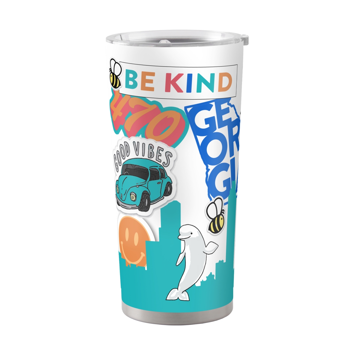 C4875-S20PT-63 Atlanta 20 oz Native Powder Coat Tumbler