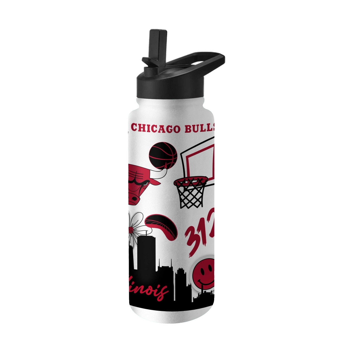 704-S34QB-63 Chicago Bulls 34 oz Native Quencher Bottle