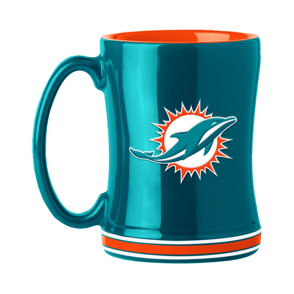 617-C14RM Miami Dolphins 14 oz Relief Mug