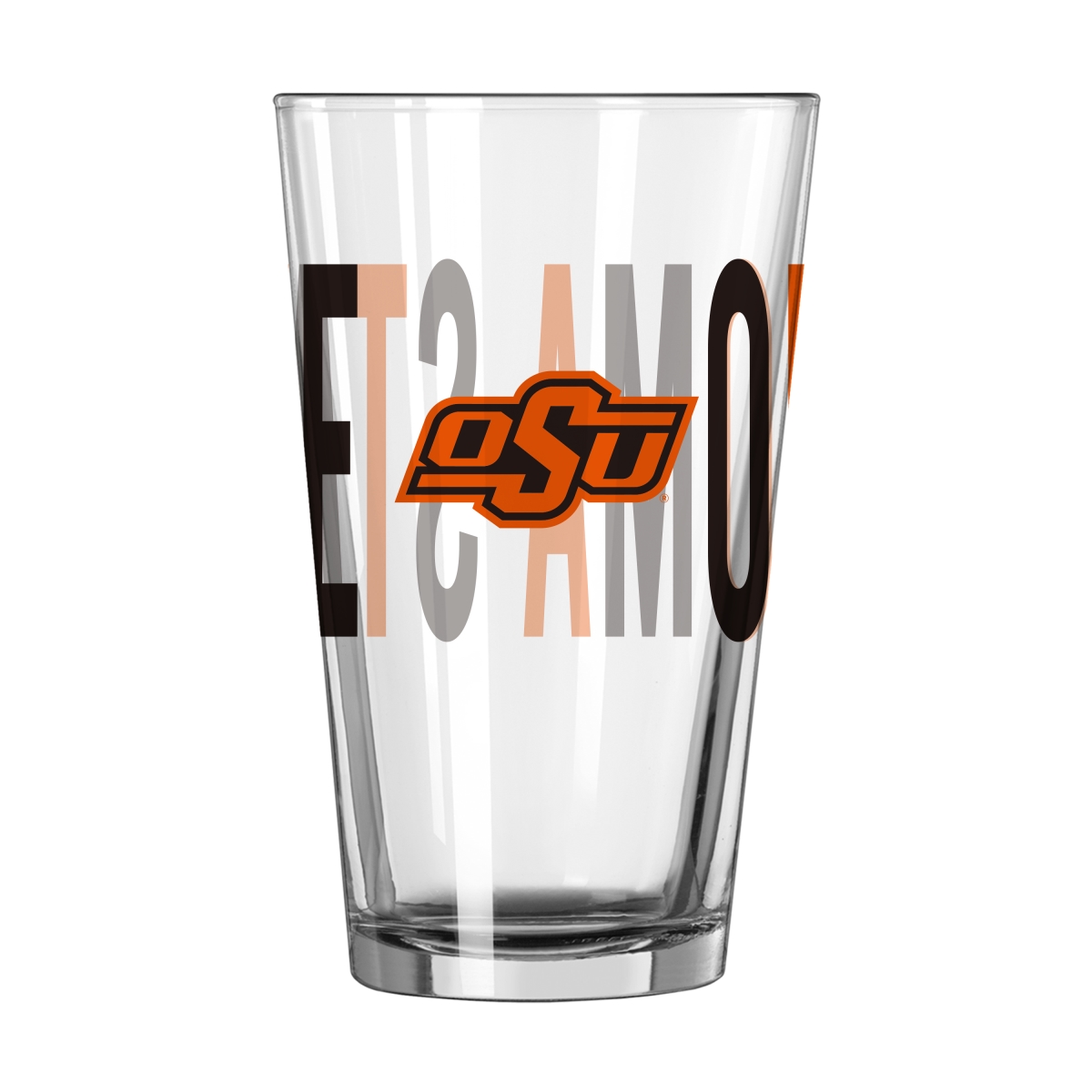 193-G16P-4 Oklahoma State 16 oz Overtime Pint Glass