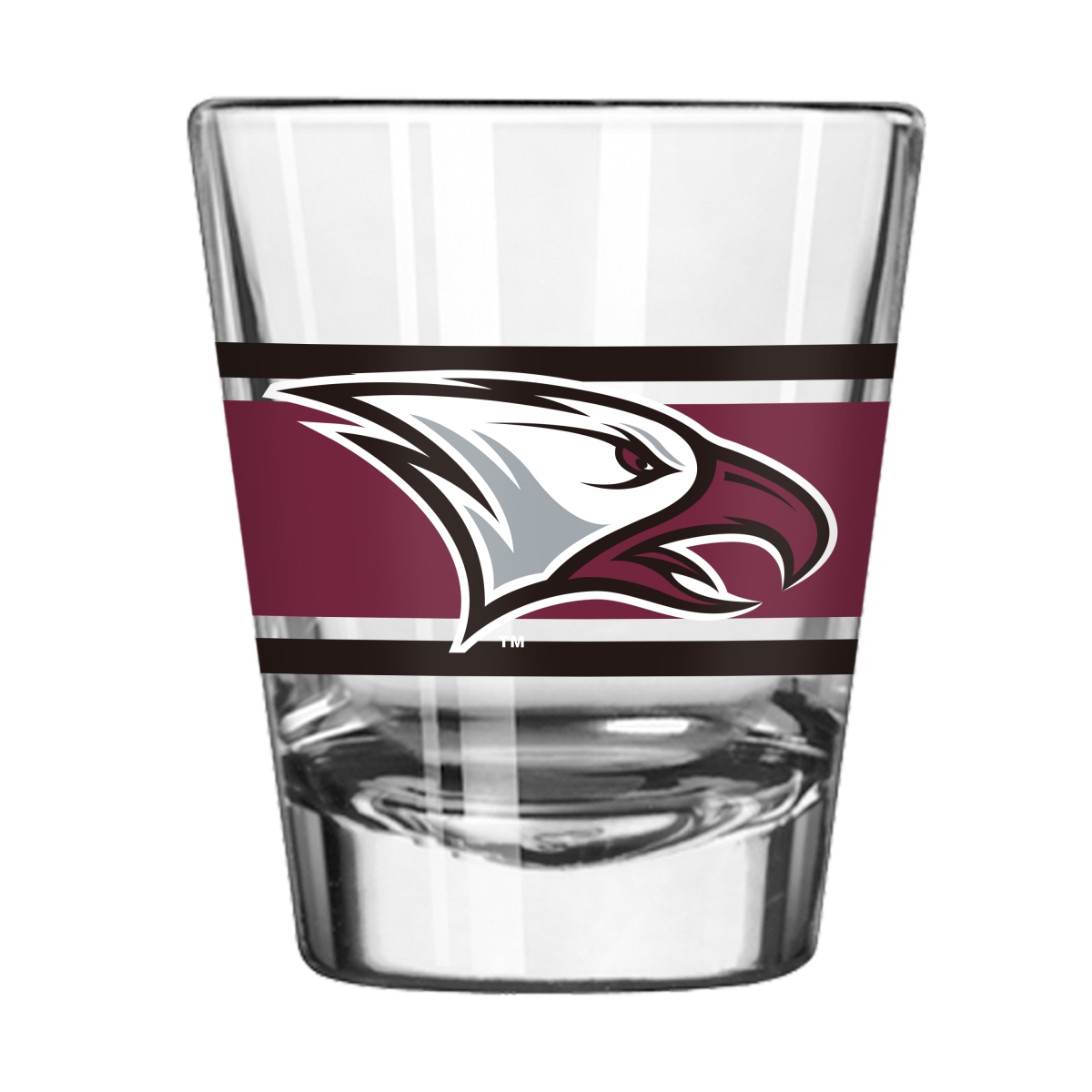 Picture of Logo Brands 298-G2S-16 NC Central 2 oz Stripe Shot Glass