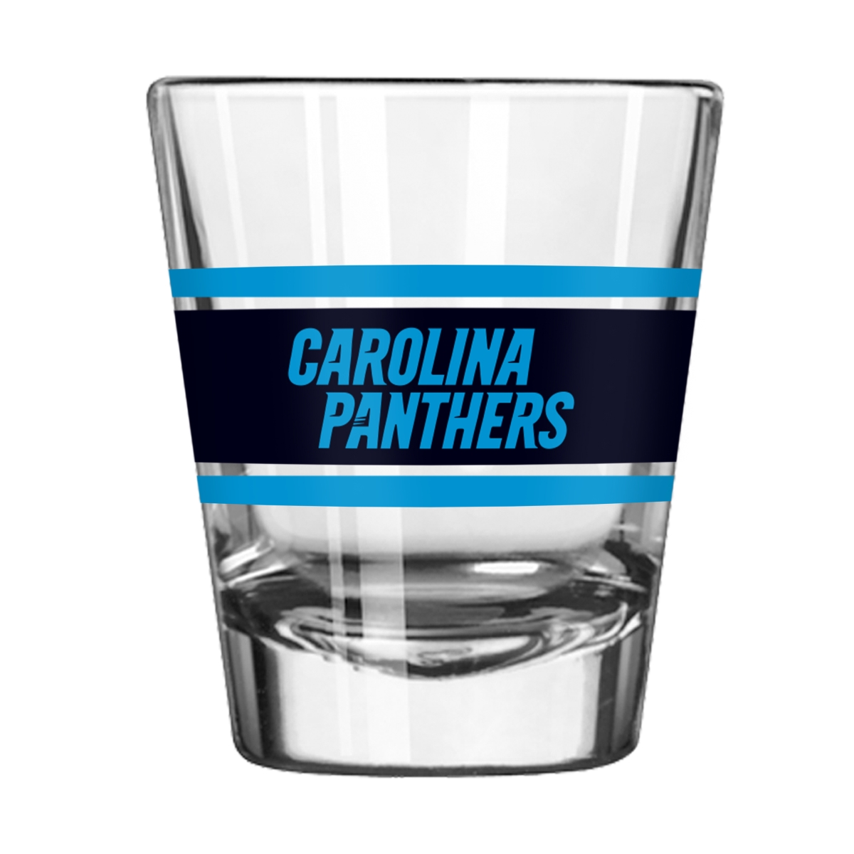 605-G2S-16 Carolina Panthers 2 oz Stripe Shot Glass