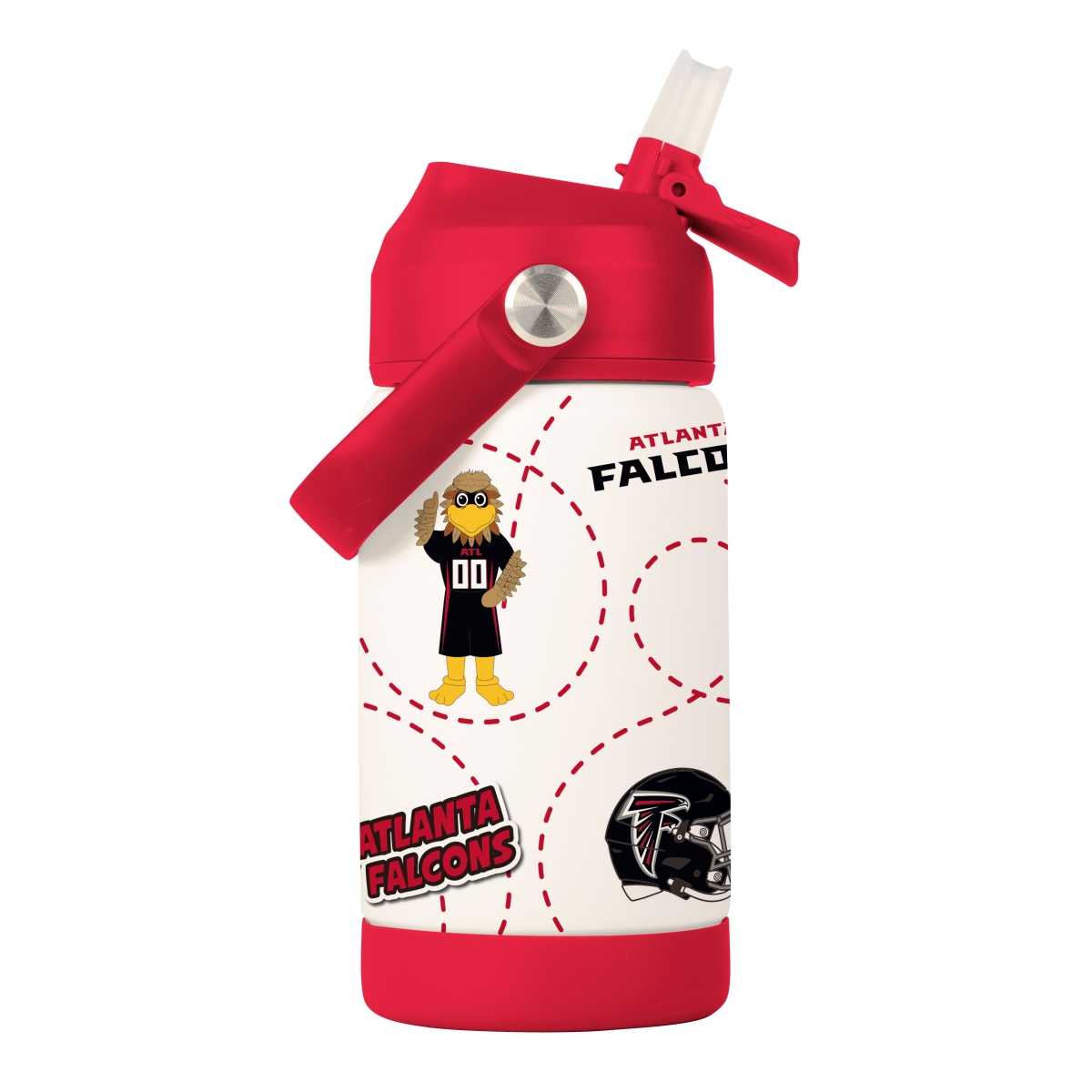 602-S12KB-MSK 12 oz Atlanta Falcons Mascot Stainless Steel Kids Bottle