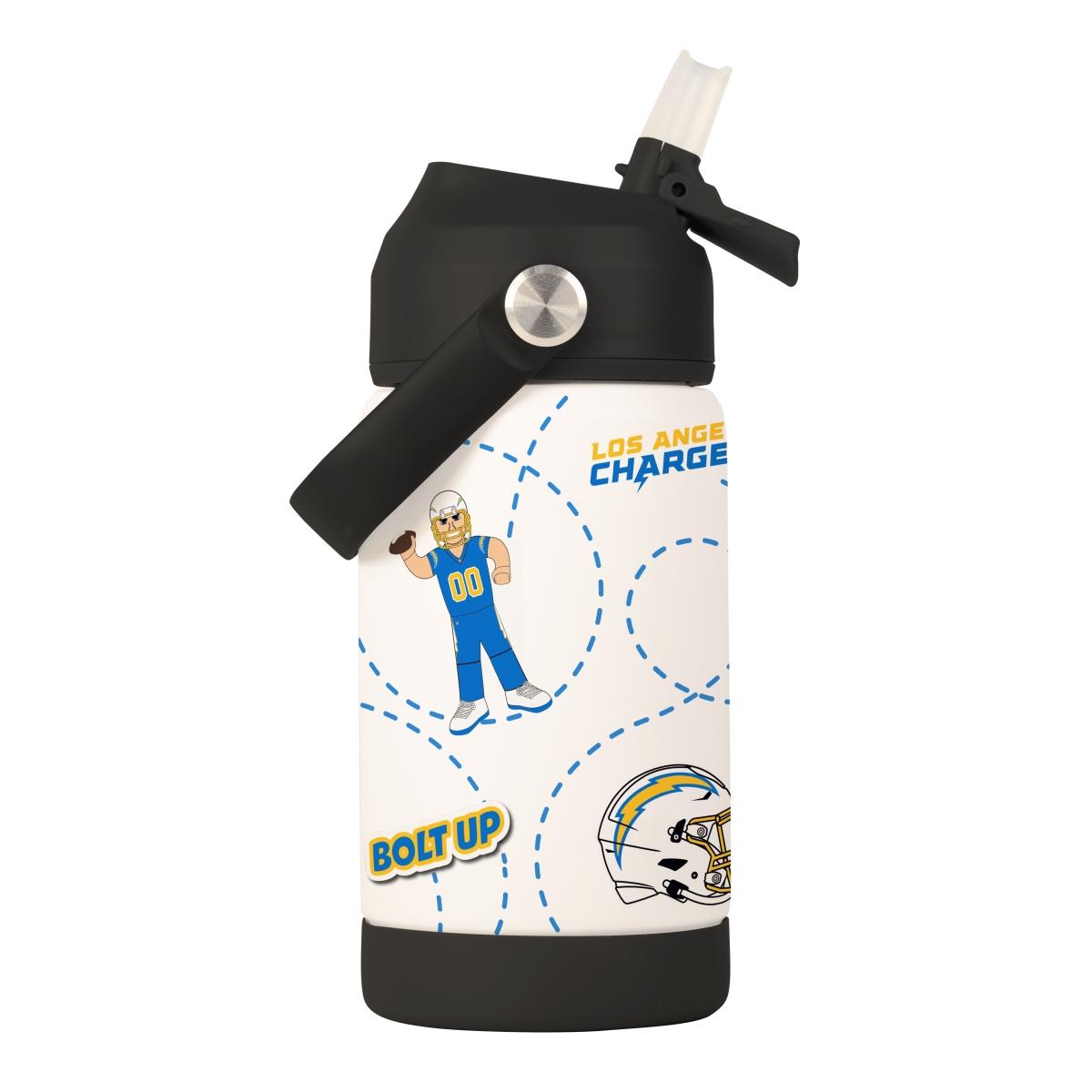 626-S12KB-MSK 12 oz Los Angeles Chargers Mascot Stainless Steel Kids Bottle
