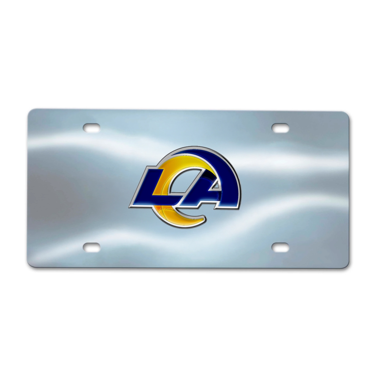 629-F114-CRM Los Angeles Rams Chrome Diecast License Plate