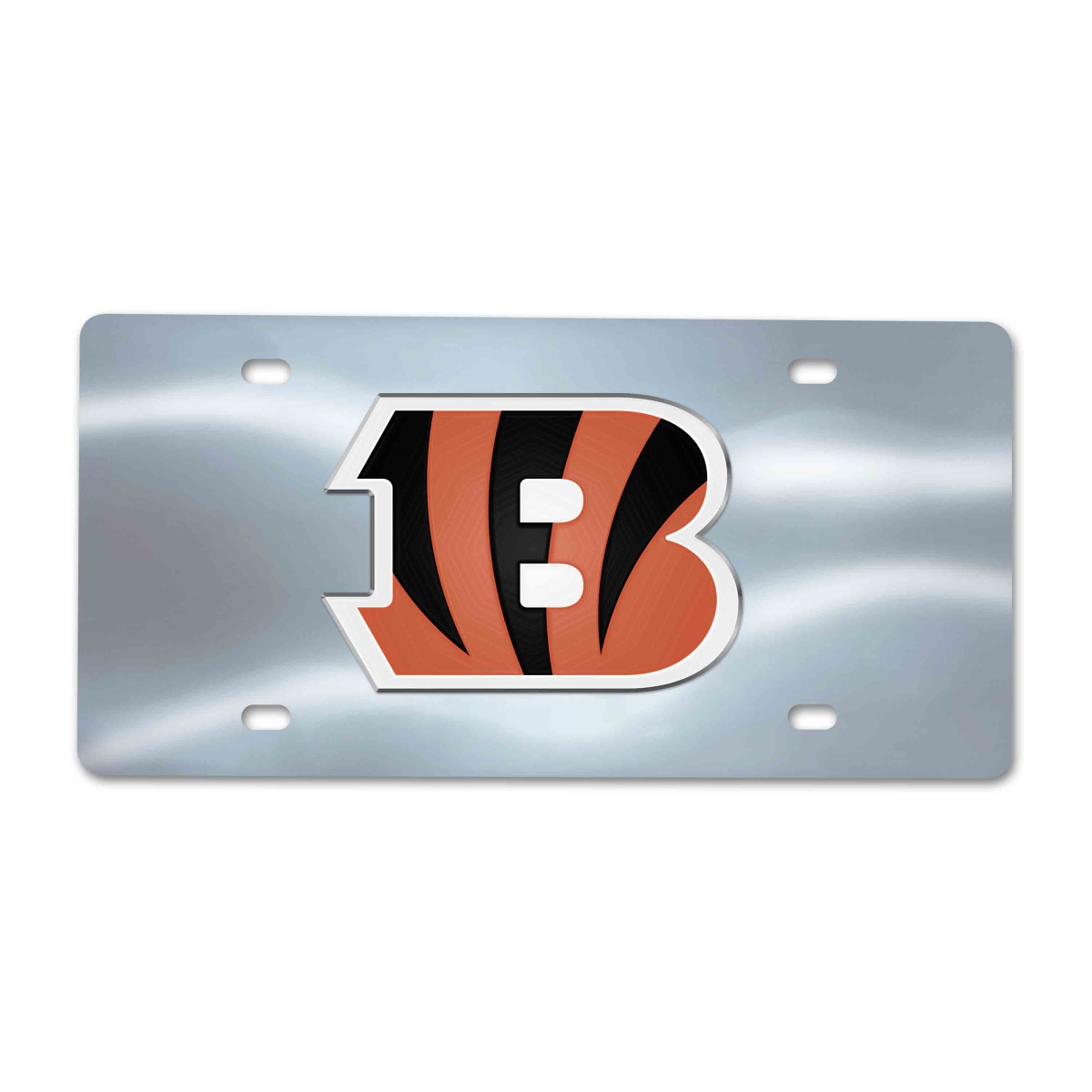 607-F114-CRM Cincinnati Bengals Chrome Diecast License Plate