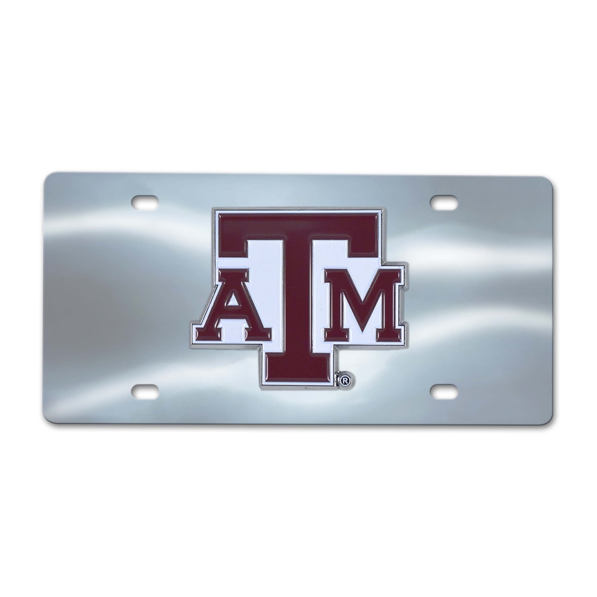 219-F114-CRM Texas A&M University Chrome Diecast License Plate