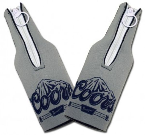 Plain Gray Jersey Bottle Coozie