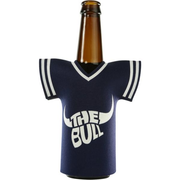 Picture of Logo Chair 001-791-NVY Plain Navy Jersey Bottle Coozie