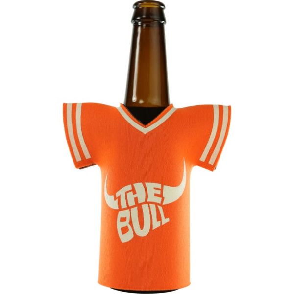 Plain Orange Jersey Bottle Coozie