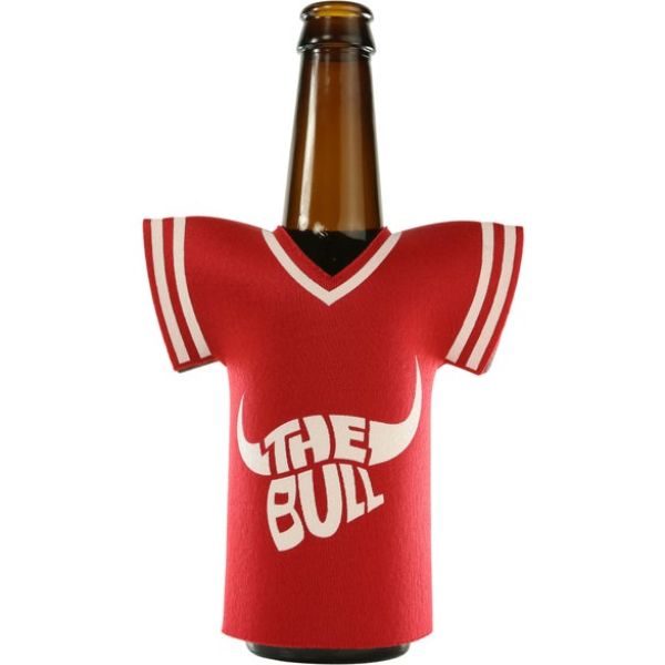 Picture of Logo Chair 001-791-RED Plain Red Jersey Bottle Coozie
