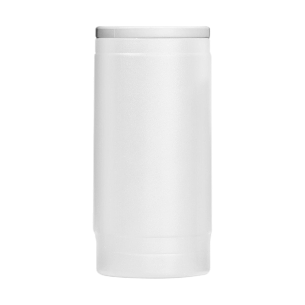 Picture of Logo Chair 001-S12PC-WHT 12 oz Plain White Powder Coat Slim Can Coolie