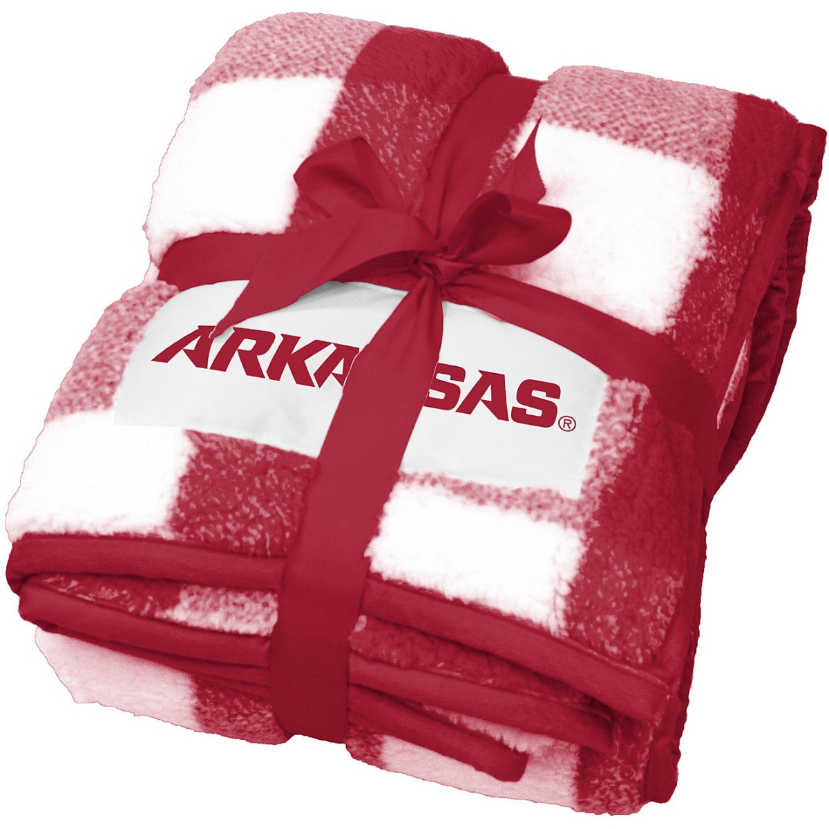 Picture of Logo Chair 108-253 NCAA Arkansas Buffalo Check Frosty Fleece Blanket