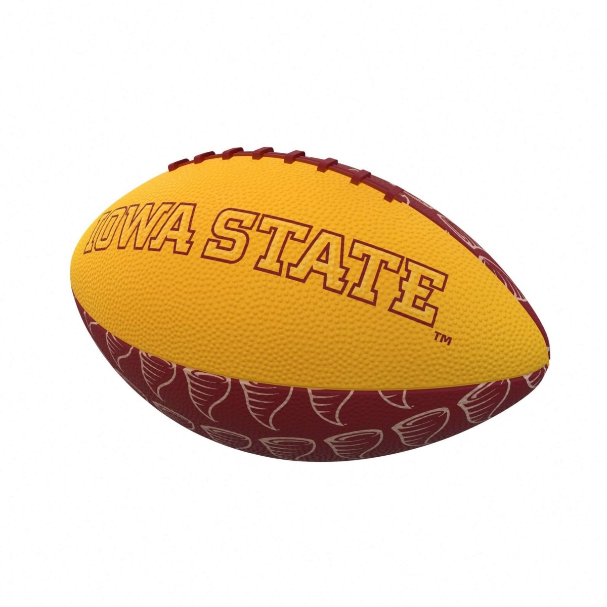 156-93MR-3 NCAA Iowa State Repeating Mini-Size Rubber Football