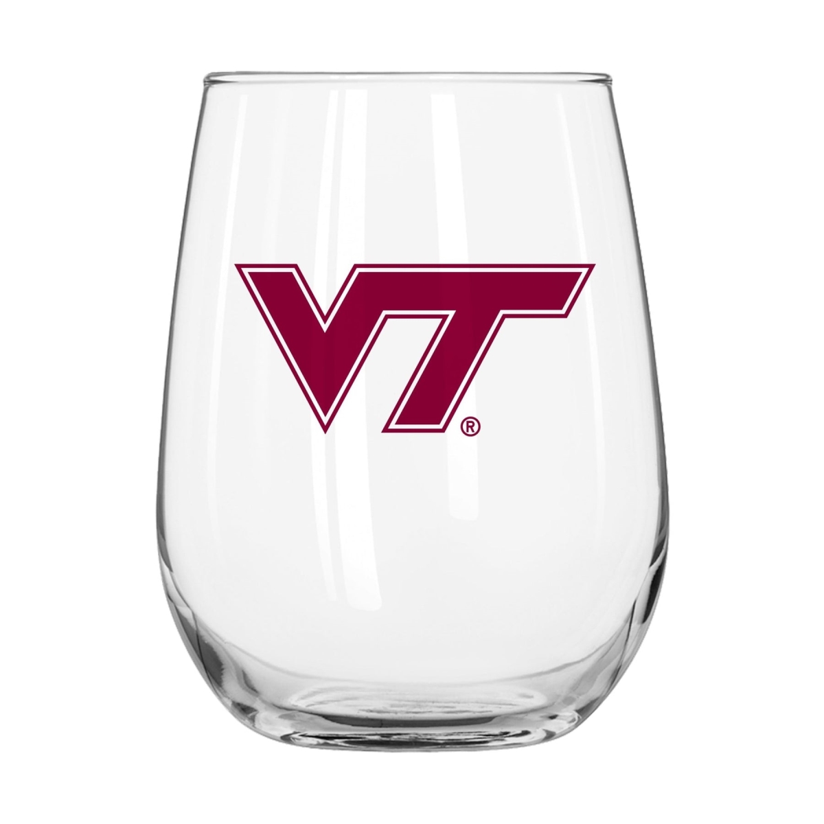 16 oz NCAA Virginia Tech Gameday Curved Beverage Glass