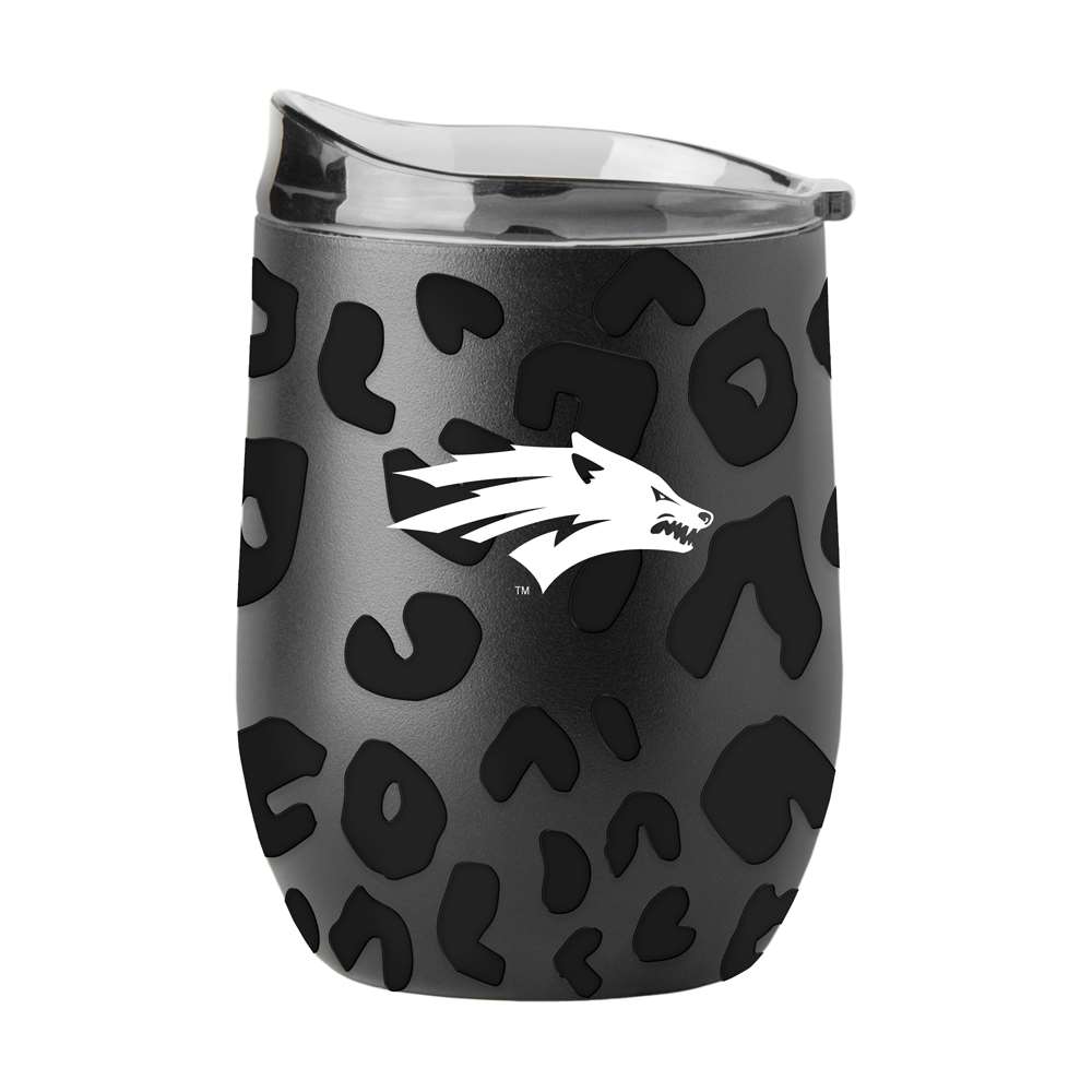 16 oz NCAA Nevada Leopard Black Powdercoat Curved Beverage