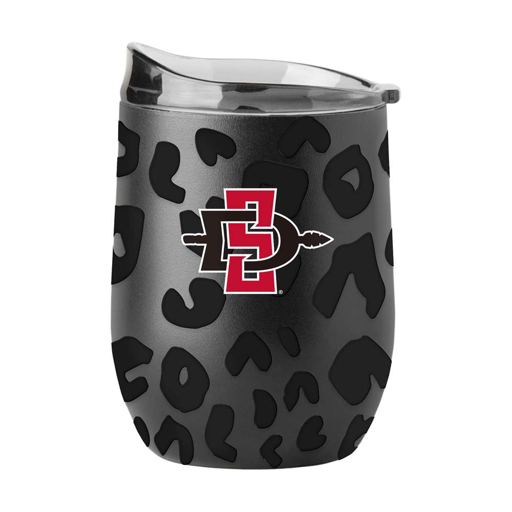 16 oz NCAA South Dakota State University Leopard Black Powdercoat Curved Beverage