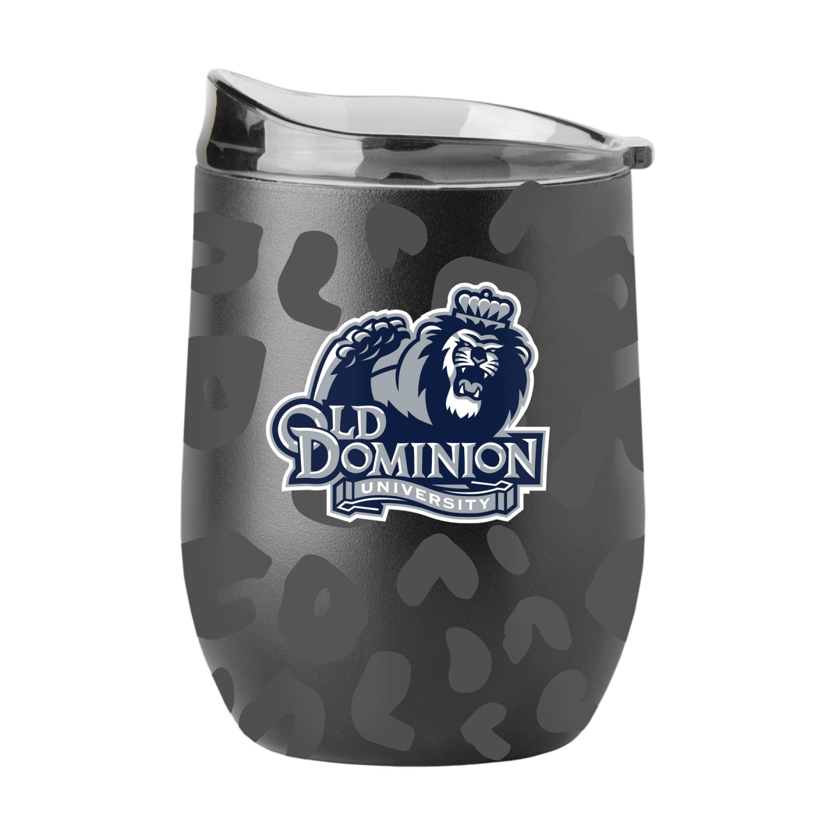 16 oz NCAA Old Dominion Leopard Black Powdercoat Curved Beverage