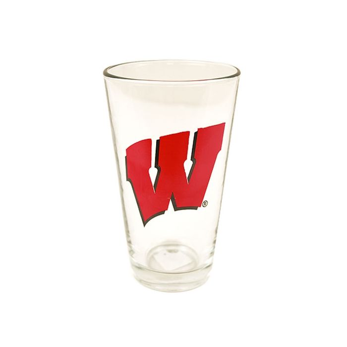 16 oz NCAA Wisconsin Clear Pilsner Glass